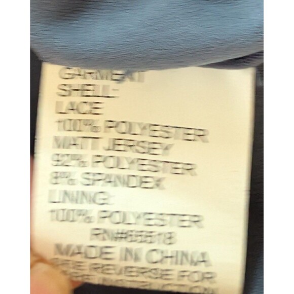 Patra Women’s Formal Gown Size 10 Steel Gray Lace Overlay Lace Maxi Dress - Picture 11 of 12